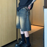 Retro Washed Denim Shorts