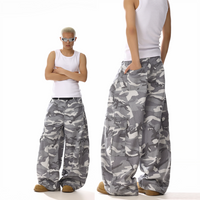 Camouflage Wide-Leg Cargo Pants