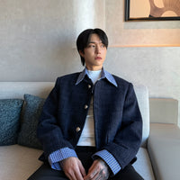 İki Parçalı Yaka Rahat Kısa Ceket 