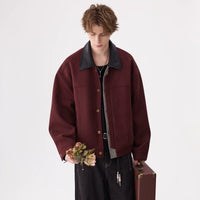 سترة سويدية مع طوق متباين 