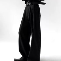 Calças de Perna Larga em Twill Pesado de Inverno 