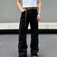 Black Straight-leg Jeans