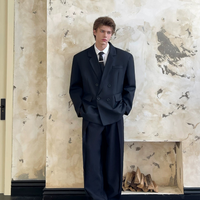 Double-Breasted Wide-Shoulder Jacket