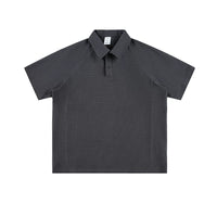 Waffle Knit Short-Sleeve Polo Shirt