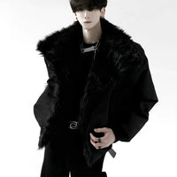 Fur Collar Winter Fleece-Lined Coat