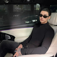 Dar Yüksek Yaka Uzun Kollu Baz Katman 