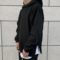 Oversize Side Slit Hooded Sweater