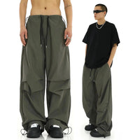Paratrooper Drawstring Wide-leg Pants