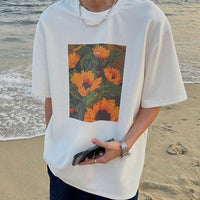 Oversized Sunflower Print T-Shirt