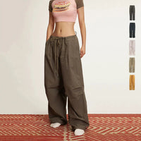 Multiple Pockets Drawstring Cargo Pants