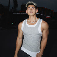 Slim Fit Spliced Two-Piece Vest