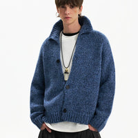 كارديجان محبوك بياقة عالية من مزيج الكشمير 