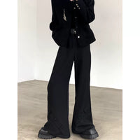 سروال واسع الساقين عالي الخصر 