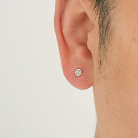 S925 Silver Small Round Stud Earrings