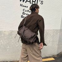 Sac à bandoulière croisé en PU moto Harajuku 