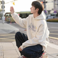 Cepli Ağırsiklet Grafik Kapüşonlu Sweatshirt 