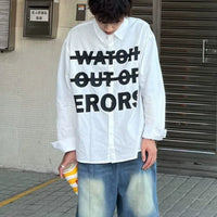 Briefdruck Langarm Freizeitshirt 