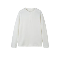 تي شيرت هينلي ذو أكمام طويلة مخططة 