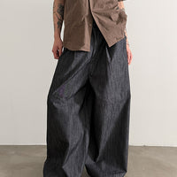 Calças Casuais de Denim Largas Retrô 