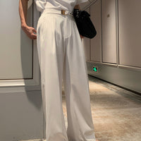 Wide Leg Drape Casual Pants