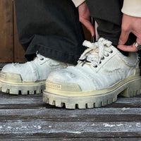 Chunky Denim Casual Derby Shoes