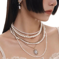 Multi-layered Pearl Necklace