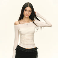 オフショルダー フィットトップ 