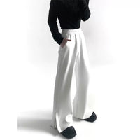 سروال رياضي عريض الساقين مع شق في الحافة 