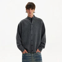 كنزة كارديجان صوف كشمير برقبة عالية 