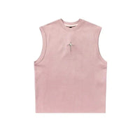 Loose-fit Suede Tank Top