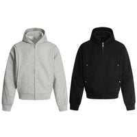 Heavy-Duty Hooded Sweatshirt Jacket