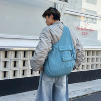 Sac fourre-tout en nylon rétro coréen 