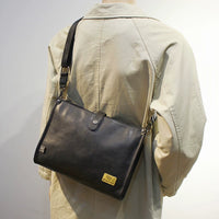 Sac messager en cuir à bandoulière 