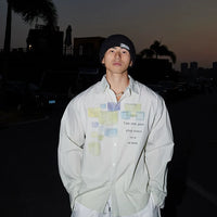 Camisa de ajuste holgado con estampado gráfico retro 