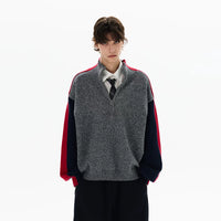 Yarım Fermuarlı Yüksek Yaka Örgü Kazak 