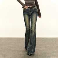 Retro Flared Slim Fit Jeans