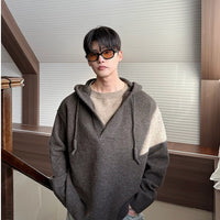 Yün Örgü Kapüşonlu Kazak 