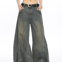 Jeans larges décontractés à taille haute rétro 