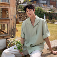 Camisa Casual de Manga Corta Sin Arrugas 