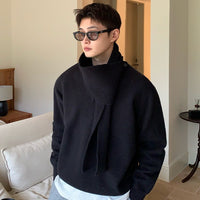 Scarf Collar Knit Sweater