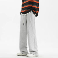 Deconstructed Patchwork Wide-Leg Sweatpants