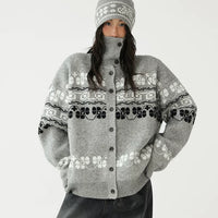 كارديغان مريح بنمط جاكار من Fair Isle 