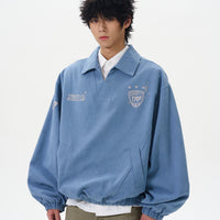 Jaqueta Pullover de Trabalho Retro Desgastada 