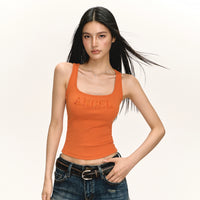 Top de tirantes con lettering de ángel de canalé retro 