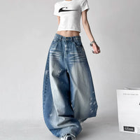 Street Dance Wide Leg Washed Jeans