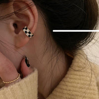 Checkerboard Earrings Clip