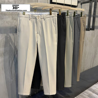 British Style Cropped Drape Pants