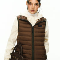 Colete Puffer Leve com Zíper Frontal 