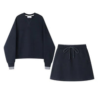 Ensemble Sweatshirt à Col Rond et Jupe 