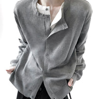 Faux Two-Piece Knit Henley Sweater